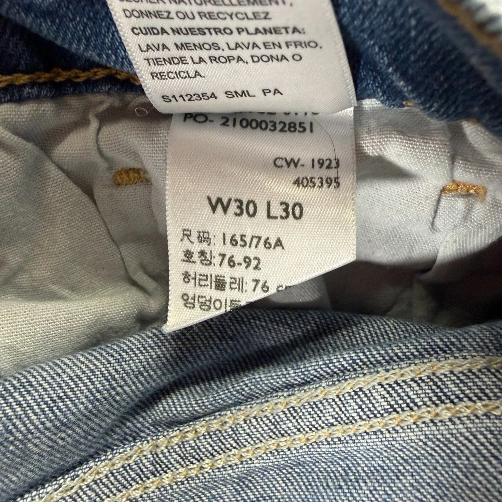 Denizen from Levi's 232 Jeans Mens 30x30 Blue Cotton Denim Straight Slim Stretch